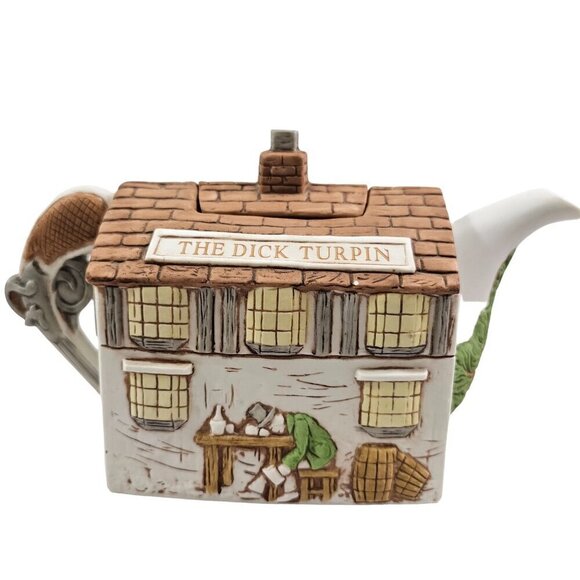 Christopher Wren THE DICK TURPIN Pub Teapot Staffordshire England Tableware - Picture 5 of 16